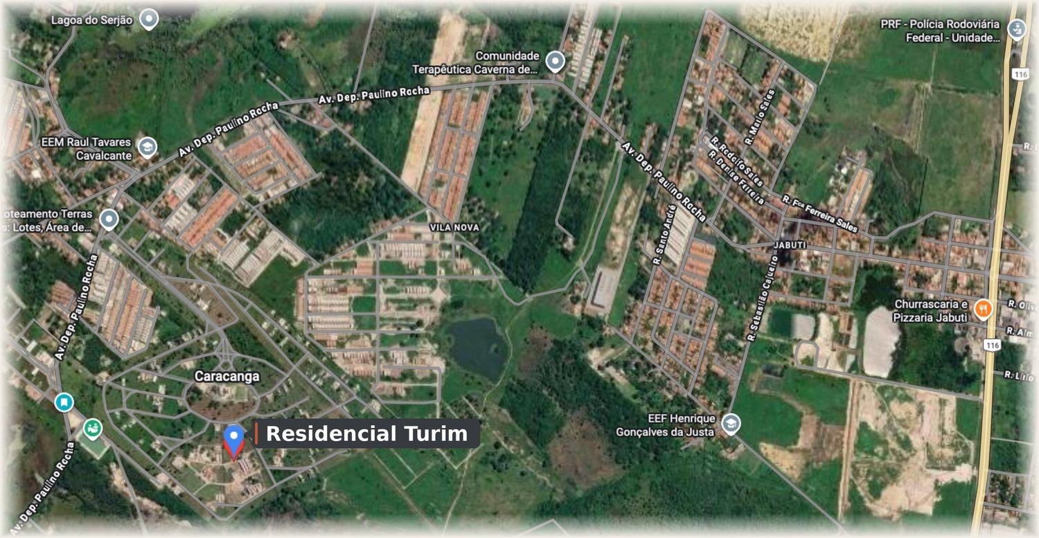 Mapa da localiza&ccedil;&atilde;o do Residencial Turim