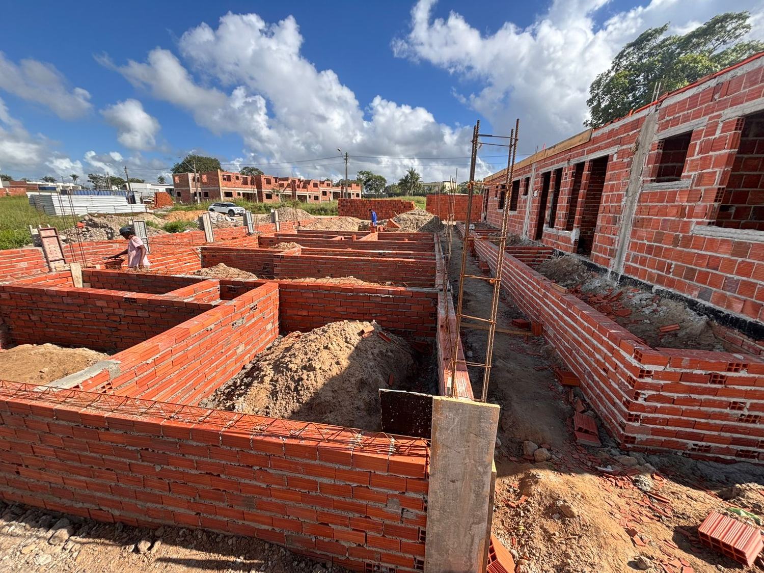 Etapa anterior da obra do Residencial Turim
