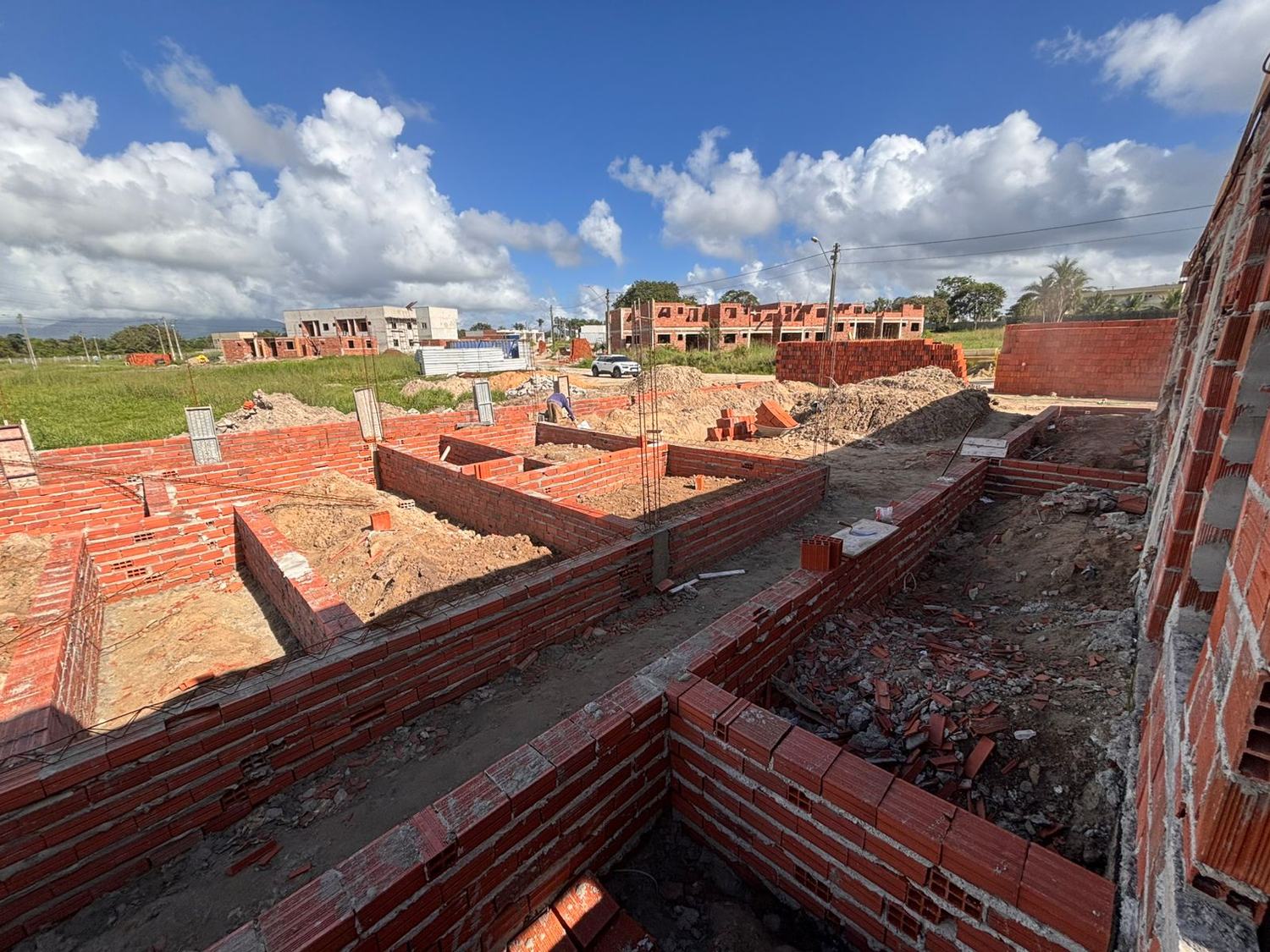 Vista da obra do Residencial Turim